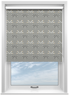 Dragonfly Print, Sanguine Grey - Roller Blind